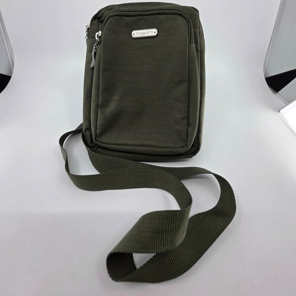 Baggallini Bryant Pouch RFID Convertible Crossbody Belt Bag Olive Green